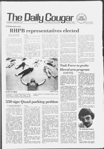 The Daily Cougar. Vol. 45, No. 87, February 8, 1979.