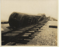 Close-up of Interurban passenger cars off track