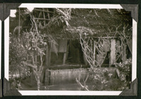 Huts damaged by typhoon