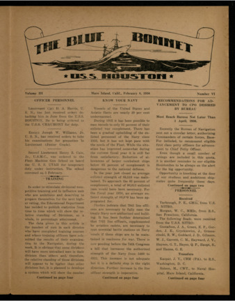 The Blue Bonnet, Vol. 3, No. 6, February 8, 1936