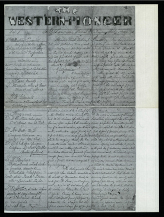 Photocopies of The Western Pioneer