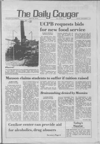 The Daily Cougar. Vol. 46, No. 49, November 2, 1979.