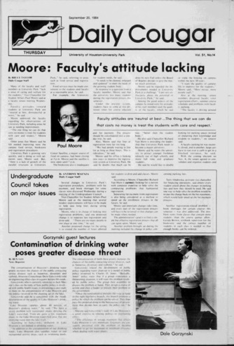 The Daily Cougar. Vol. 51, No. 14, September 20, 1984.