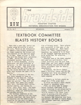 Broadside, Vol. 4, No. 1, January 1973