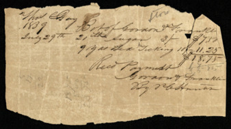 Bill from Gordon & Franklin to Thomas Gay