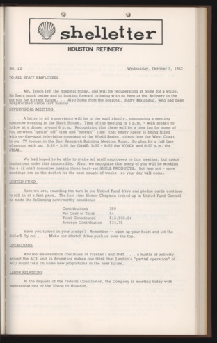 Shelletter, No. 22, October 3, 1962