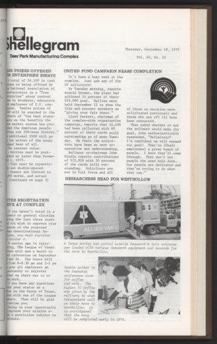 Shellegram, Vol. 40, No. [36], September 18, 1975