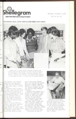 Shellegram, Vol. 41, No. 46, December 2, 1976