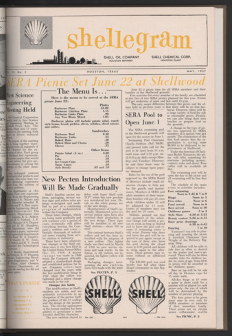 Shellegram, Vol. 22, No. 5, May 1957
