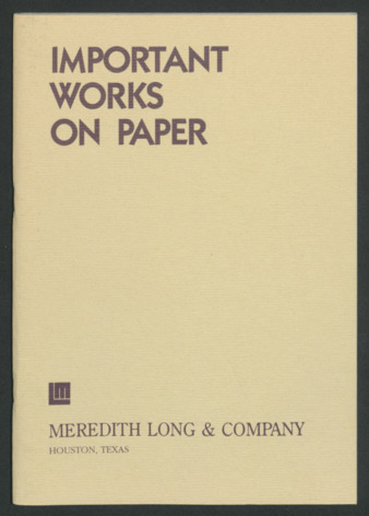 Important Works on Paper