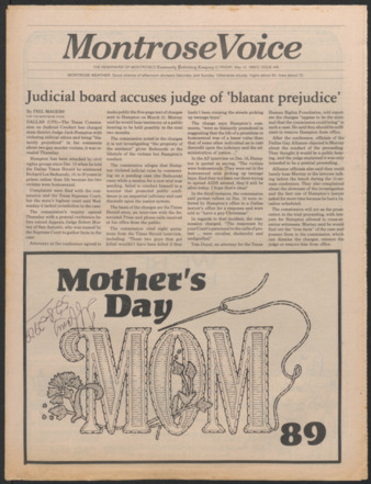 Montrose Voice, No. 446, May 12, 1989