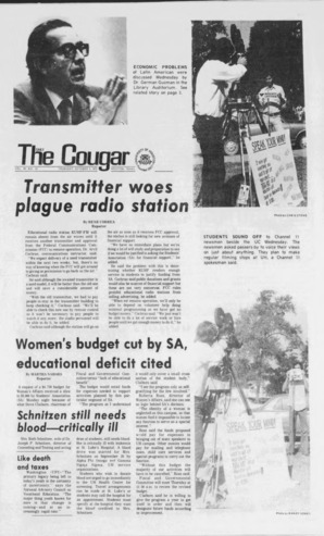 The Daily Cougar. Vol. 39, No. 18, October 5, 1972.