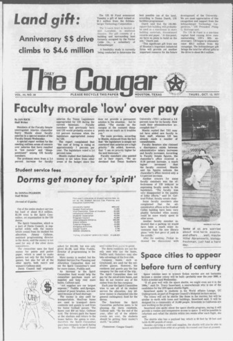 The Daily Cougar. Vol. 44, No. 28, October 13, 1977.