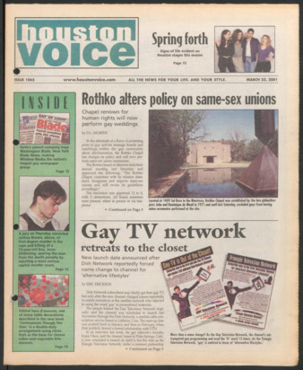 Houston Voice, No. 1065, March 23, 2001