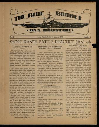 The Blue Bonnet, Vol. 2, No. 1, January 5, 1935