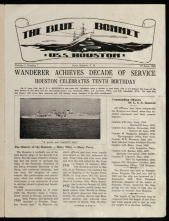 The Blue Bonnet, Vol. 3, No. 7, June 17, 1940