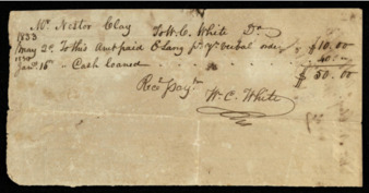 Loan from Walter C. White to Nestor Clay