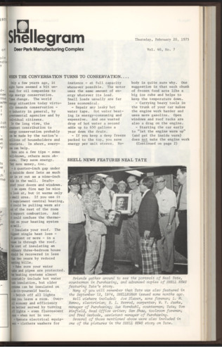 Shellegram, Vol. 40, No. [8], February 20, 1975