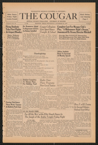 The Cougar, Vol. 6, No. 10, November 29, 1939