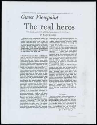 "Guest Viewpoint: The real heros" 