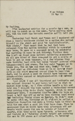 Letter from Capt. O. C. McDavid to Inez McDavid, 1944 March 29