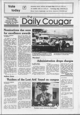 The Daily Cougar. Vol. 49, No. 77, February 24, 1983.