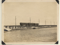 Train crossing temporary trestle