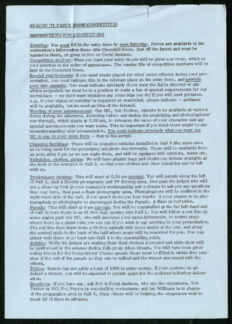 Seacon '79 Fancy Dress Competition Instructions