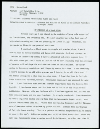 My Struggle as a Black Woman