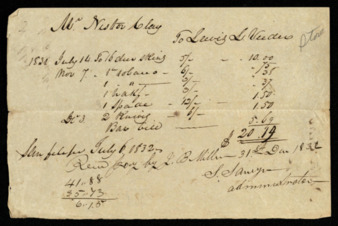 Bill from Lewis S. Veeder to Nestor Clay