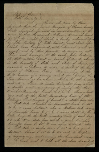 Certification of a land deed transfer for 400 acres