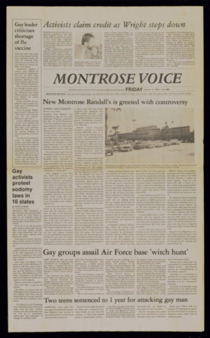 Montrose Voice, No. 481, January 12, 1990