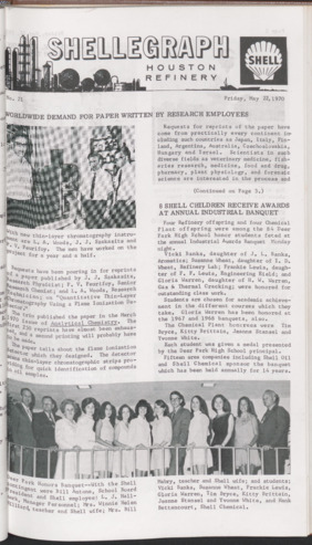Shellegraph, No. 21, May 22, 1970