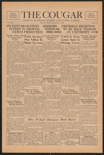 The Cougar, Vol. 2, No. 17, February 7, 1936