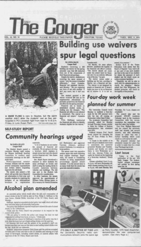 The Daily Cougar. Vol. 42, No. 54, December 9, 1975.