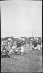 Five sailors shooting at a rifle range