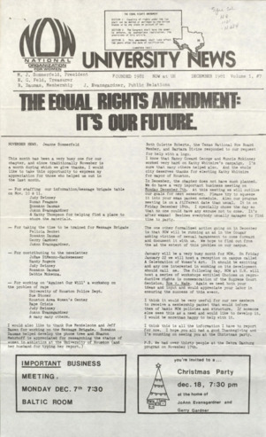 University News, Vol. 1, No. 7, December 1981
