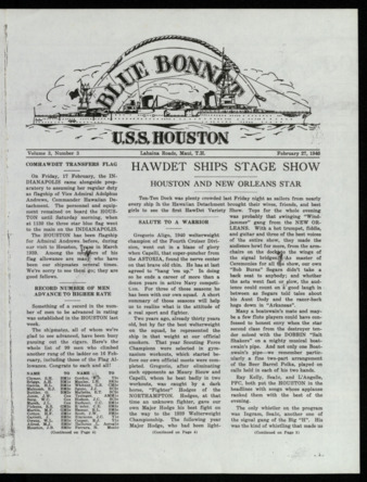 The Blue Bonnet, Vol. 3, No. 3, February 27, 1940