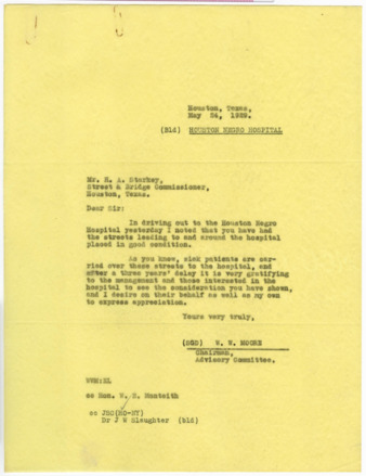 Letter from W. W. Moore to H. A. Starkey, 1929 May 24