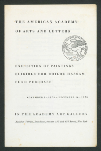 Exhibition of Paintings Eligible for Childe Hassam Fund Purchase