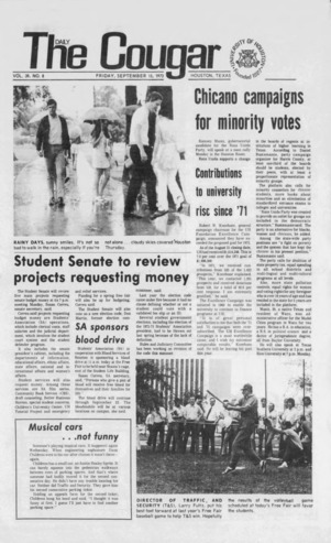 The Daily Cougar. Vol. 39, No. 8, September 15, 1972.