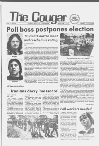 The Daily Cougar. Vol. 44, No. 80, February 23, 1978.