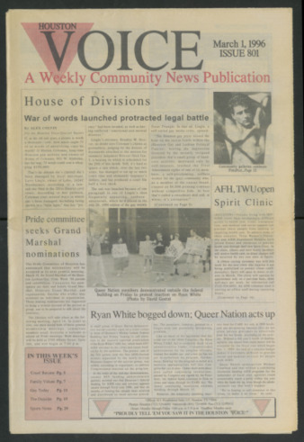 Houston Voice, No. 801, March 1, 1996