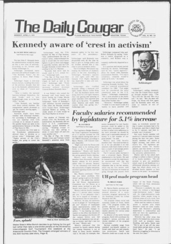 The Daily Cougar. Vol. 45, No. 123, April 9, 1979.