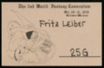 The 2nd World Fantasy Convention, Name Tag