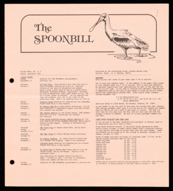 The Spoonbill, Vol. 32, No. 8 - 9, August - September 1983