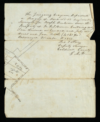 Partial diagram of D. F. Brown’s 4,141 acres of land