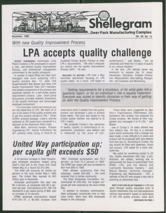 Shellegram, Vol. 50, No. 12, December 1985