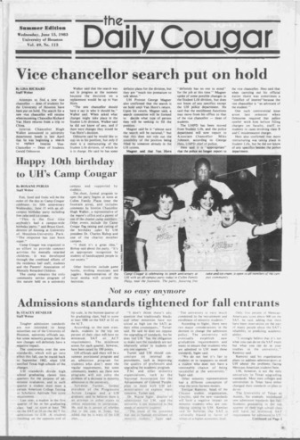 The Daily Cougar. Vol. 49, No. 113, June 15, 1983.