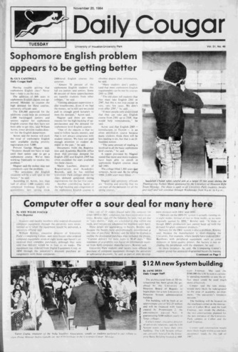 The Daily Cougar. Vol. 51, No. 48, November 20, 1984.
